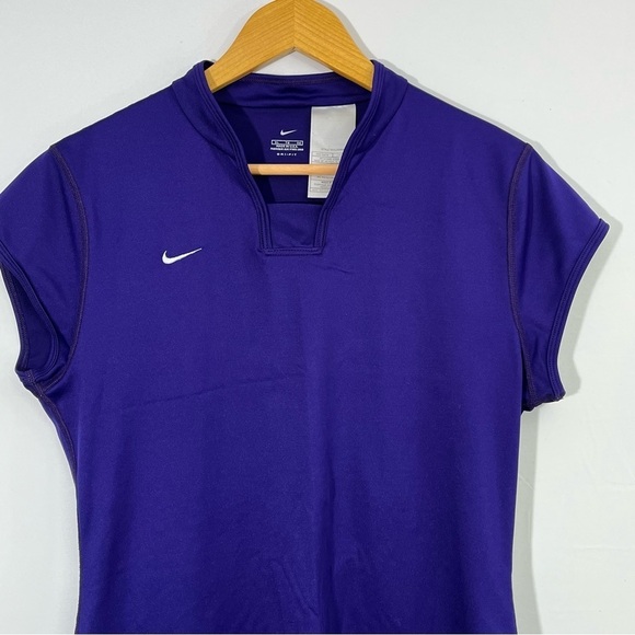 Vtg Nike Dri Fit Women's XL Deep Purple Made in USA Short Sleeve Athletic TShirt - Picture 2 of 10